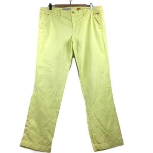 Rare Pilcro Letterpress Hyphen Lime Yellow Chino